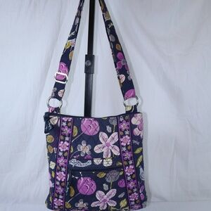 Vera Bradley Hipster Floral Nightingale Crossbody Bag Adjustable Strap